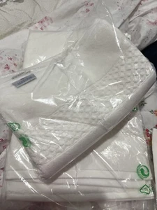 $220 Matouk Portugal NWT 2pc Tub Mat 100% Cotton Thick White 24x36” - Picture 1 of 6