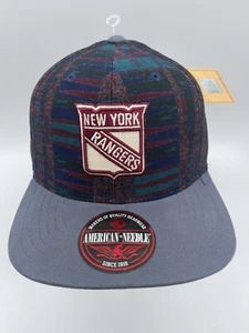 New York Rangers American Needle Sombrero Correa Trasera Ajustable Alama Plana NUEVO CON ETIQUETAS - Imagen 1 de 7