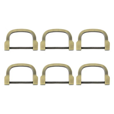 D-Rings Screw in Shackle, 6Pcs 20mm U Shape D Ring for Purse Bag DIY, Bronze - Image 1 of 4