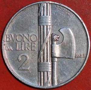 1925 Italy 2 Lire Vittorio Emanuele III KM# 63 - Picture 1 of 2