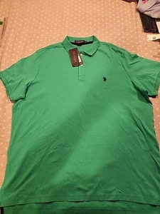 U.S. Polo Assn. Men's 2XL Luxury Feel Green Short Sleeve Polo Shirt - NWT - Picture 1 of 9