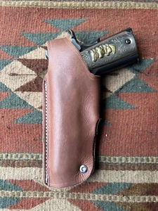 LEFT HAND FITS Colt Kimber Ruger SR M 1911 Holster Four Position Cross Draw SOB - Picture 1 of 6