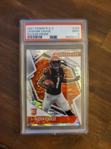2021 PANINI ROOKIES & STARS JA'MARR CHASE PULSAR PRIZM ROOKIE RC #107 PSA 9 MINT - Picture 1 of 2