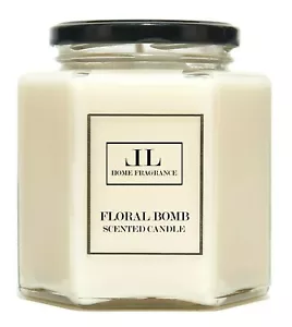 Vela con aroma a cera de soja con bomba floral, vegana, perfume copia vela - Imagen 1 de 5