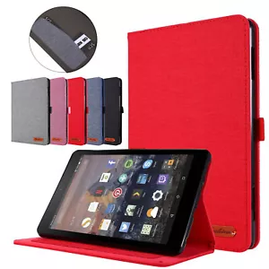 Premium PU Leather Folio Stand Case Cover For Fire HD8(2024/2022/2020)/HD8plus - Picture 1 of 12
