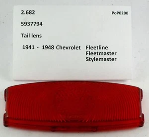 1941-1948 Chevrolet Fleetmaster Stylemaster tail light lens 5937794 - Picture 1 of 3