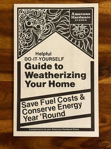 Vintage Do It Yourself Guide to Weatherizing Your Home American Hardware Store - Picture 1 of 3