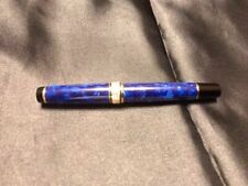 Aurora Fountain Pen Ballpoint Ink Vintage Retro Optima Marble Blue.Nib: M