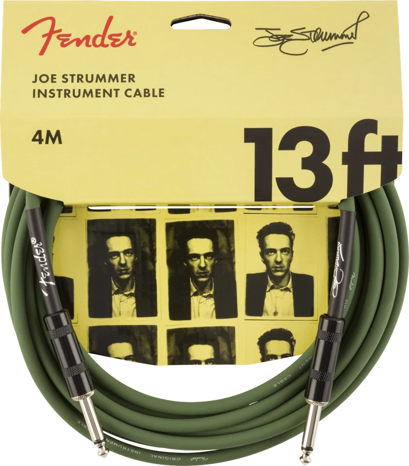 Fender Joe Strummer Pro 13' Instrument Cable Drab Green 0990810276