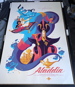 Tom Whalen Aladdin Disney Mondo Rare Movie Print - Genie Jafar