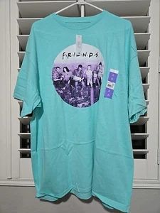 Friends The TV Series T-shirt XXL Authentic New With Tags short Sleeve Aqua - Picture 1 of 6