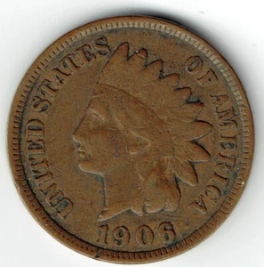 1906 Indian Head kleiner Cent "SCHÖNE MÜNZE" KOSTENLOSER VERSAND - Bild 1 von 2