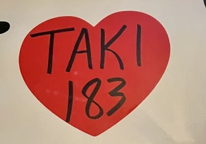 TAKI 183 I Heart NY Red Edition Screen Print Edition of 183 20x20" NYC Tag - Picture 1 of 3