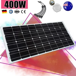 12V 400W Solar Panel Kit Mono Home Fixed Caravan Camping Power Battery Charging - Picture 1 of 11