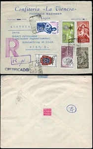 Asturias - Edi o 1253+1442+...-Sobre membrete +etiqueta Mat "Certificado 18/1/63 - Imagen 1 de 1