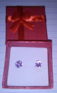 2 pairs Round Crystal Gem Stud Earrings - Picture 1 of 2