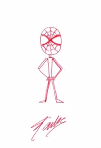 Stan Lee Spiderman disegno corpo intero - Foto 1 di 1