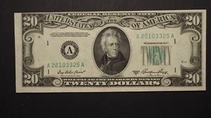 1950 A $20 BOSTON FEDERAL RESERVE NOTE *CRISPY + WHITE* - FREE SHIP! S3787 - Picture 1 of 2