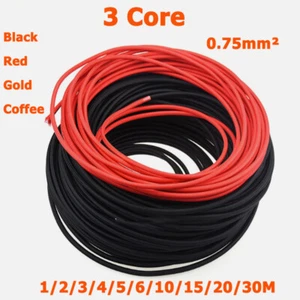3 Core Vintage Lighting Fabric Braided Cable Silk Wire Flex Cord Retro 1M - 30M - Picture 1 of 9