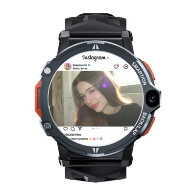 4G WIFI Smartwatch Touchscreen SIM Phone Watch Dual Camera Bluetooth Call 4+64GB - Image 1 of 4