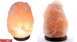 Lámpara Piedra De Sal Del Himalaya con Base En Cedro + Hilo Y Bombilla 2 Tamaño - Imagen 1 de 2