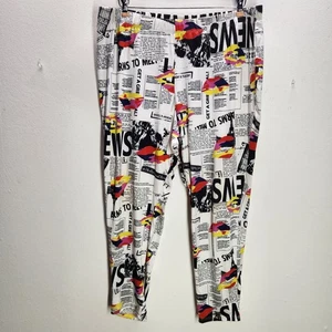 Arabella "News Headline" Jogger Leggings weiche Pyjamahose + Größe 3X - Bild 1 von 3