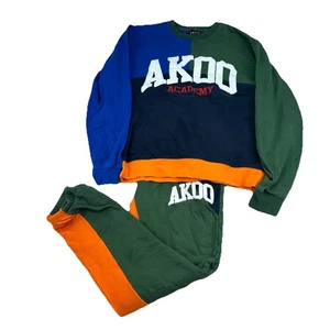 Akoo 2p set mens 100%Authentic size Large Crewneck Sweater & Sweatpants - Picture 1 of 9