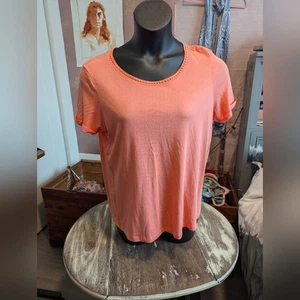 Tommy Bahama embroidered T-shirt salmon color size medium - Picture 1 of 15