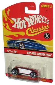 Hot Wheels Classics Series 2 (2005) Red VW Bug Convertible Toy Car #21/30 - Picture 1 of 1
