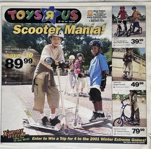 2000 Toys R Us Scooter Mania Flyer X-Treme Wheels Game Boy Pokémon Catalog - Picture 1 of 5
