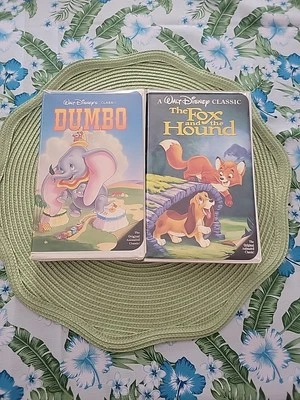 Disney Black Diamond The Classics VHS Dumbo And Fox And The Hound - Image 1 of 4