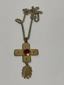 Vtg Dolce & Gabbana Gold Cross Necklace - Picture 1 of 7
