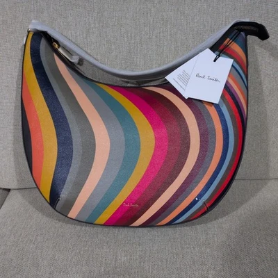 Paul Smith Leather Signature Swirl Hobo Bag BNWT - Image 1 of 4