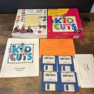 Kid Cuts by Broderbund for Macintosh 3.5" Disk Educational Game Complete CIB - Image 1 of 4
