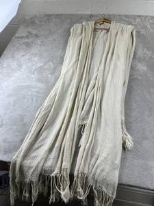 Caravana Tulum Weste Damen groß handgewebt Fransen Boho Staubmantel Morgenmantel - Bild 1 von 9