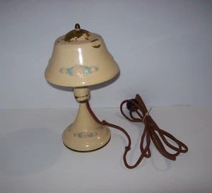 Antike französische Provinz 20er Jahre Blumen Boudoir Lampe BUSS Klemme-O-Set - Bild 1 von 24