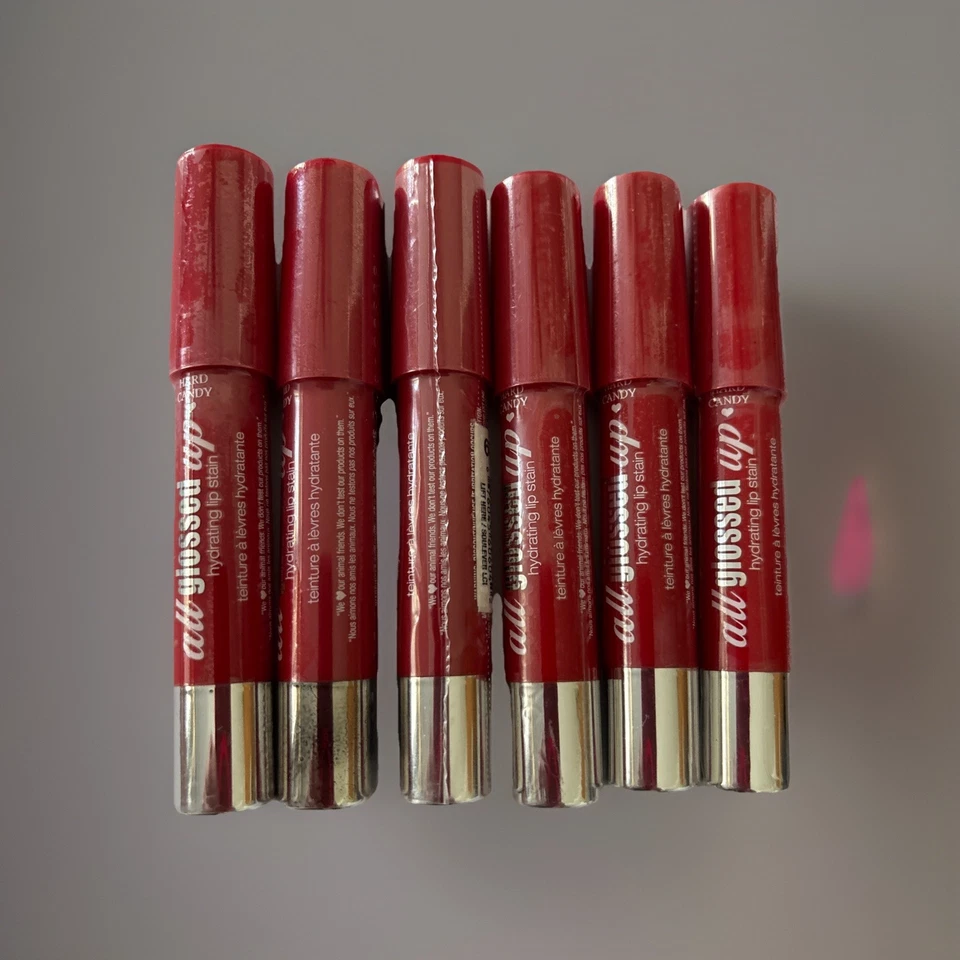 6pc Hard Candy All Glossed Up Hydrating Lip Stain - #604 Red Minx 0.081Oz NEW - Image 1 of 1