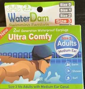 Waterdam Swimming Ear Plugs Great Waterproof Ultra Comfy Earplugs Prevent Swimme - Picture 1 of 3
