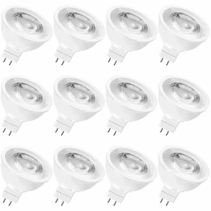 Luxrite MR16 LED Bulb GU5.3 3000K 500lm 12V Enclosed Fixture Rated (12-Pack) - Picture 1 of 7