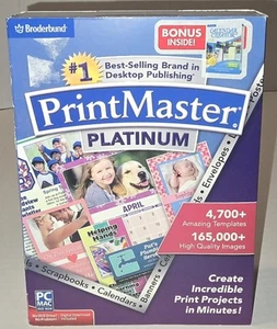 PrintMaster Platinum 7 PC Desktop Publishing Software Windows 10 & MAC New NIB - Picture 1 of 5