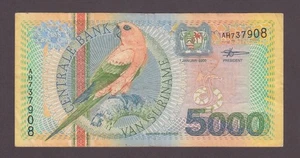 SURINAME P.152-7908 5000 FLORINES 2000 EN MUY BUEN ESTADO GRAFFITI EN LA PARTE POSTERIOR COMBINAMOS 2511 - Imagen 1 de 2