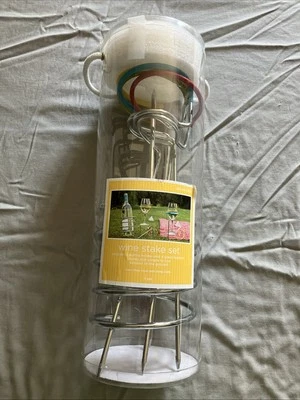 5 Pc Outdoor Wine Stake Set (1 Bottle, 4 Glass Stakes) Sturdy Target New In Box! - Image 1 of 4
