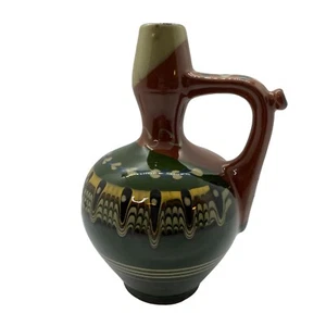 Rare Vintage Bulgarian Troyan Jug with Hand Painted Glazing 7" - Bild 1 von 12