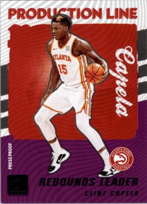 2021-22 Donruss Production Line Press Proof Purple #3 Clint Capela - NM-MT - Image 1 of 2