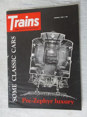 TRAINS MAGAZINE JAN 1960 LIBRARY CLUB CAR WAUWATOSA MILWAUKEE ROAD BARNEY SMITH Foto 1 de 2