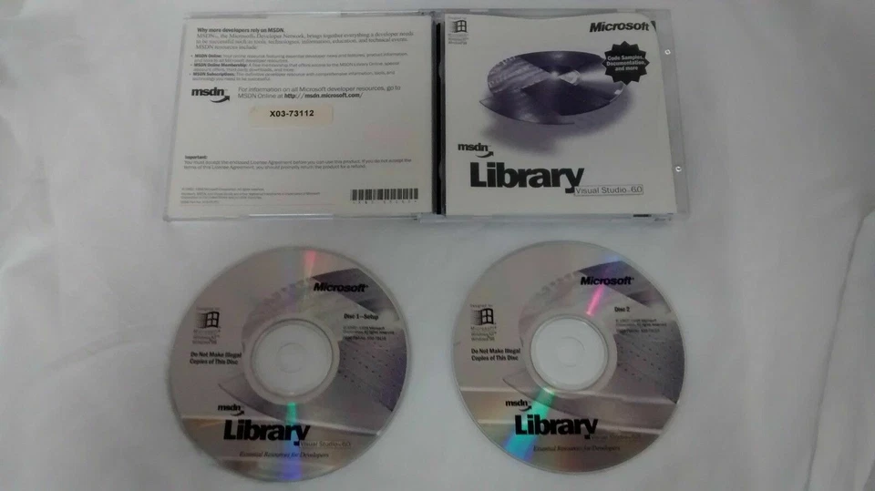 Microsoft MSDN Library Visual Studio 6 6.0 Two CD Set #34 - Image 1 of 1