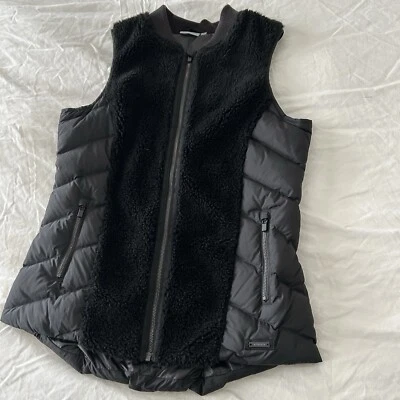 ATHLETA Black Responsible Down Tundra Full Zip Sherpa Fleece Vest Size Medium - Image 1 of 4