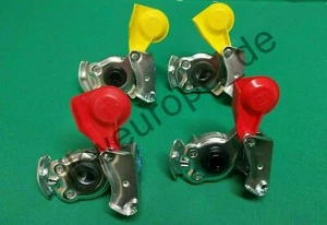 4x Kupplungskopf M16 rot gelb mit Ventil ohne Ventil LKW-Anhänger, Auflieger - Zdjęcie 1 z 7