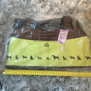 Ancol Dog Carrier Bag Lime Green/Brown Large - Picture 1 of 3