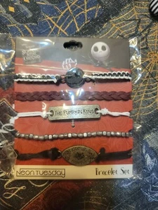 Disney The Nightmare Before Christmas Now & Forever black cord bracelet 5 PK Set - Bild 1 von 3